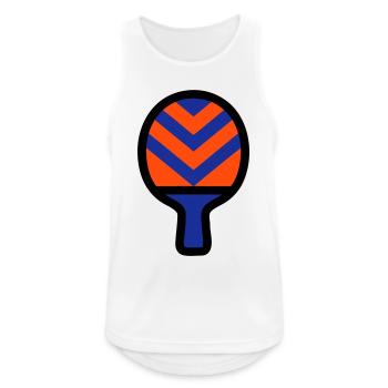 Table tennis rackets Table tennis club Sports - Men's Breathable Tank Top - white - Front - Nick (188cm)