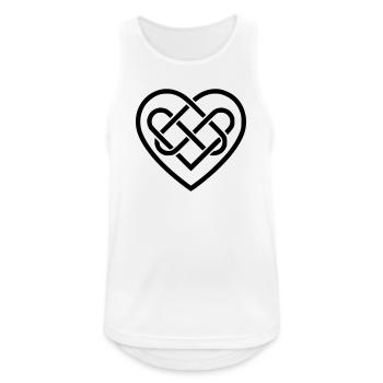 Schwarzes keltisches Herz - Männer Tank Top atmungsaktiv - Weiß - Vorne - Nick (188cm)