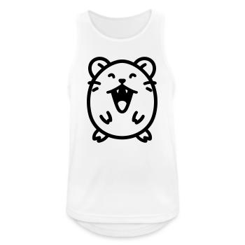 Maus - Männer Tank Top atmungsaktiv - Weiß - Vorne - Nick (188cm)