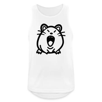 Maus - Männer Tank Top atmungsaktiv - Weiß - Vorne - Nick (188cm)