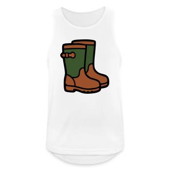 Gummistiefel Gartenarbeit Matschwetter Regen - Männer Tank Top atmungsaktiv - Weiß - Vorne - Nick (188cm)