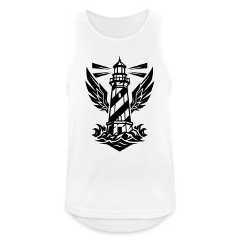Lighthouse Coast Icon - Men's Breathable Tank Top - white - Front - Nick (188cm)