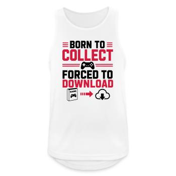 Geboren Zum Sammeln Gamer Geek gaming - Männer Tank Top atmungsaktiv - Weiß - Vorne - Nick (188cm)