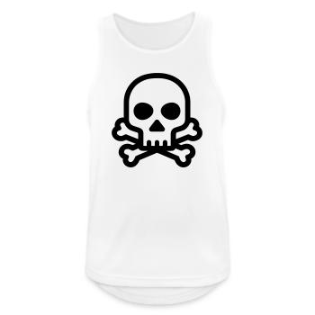 Schädel, Pirat, Schädel, Schädel, Ikone, Knochen-Croi - Männer Tank Top atmungsaktiv - Weiß - Vorne - Nick (188cm)