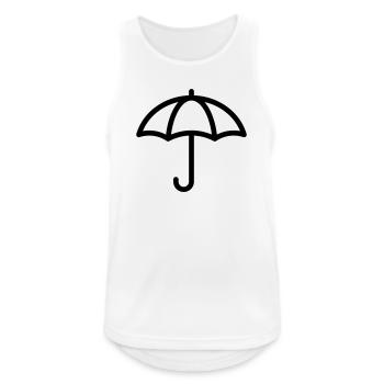 Schirmlinie-Symbol Minimalwetterschutz-Schild - Männer Tank Top atmungsaktiv - Weiß - Vorne - Nick (188cm)