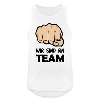 faust_team_002 - Männer Tank Top atmungsaktiv - Weiß - Vorne - Nick (188cm)