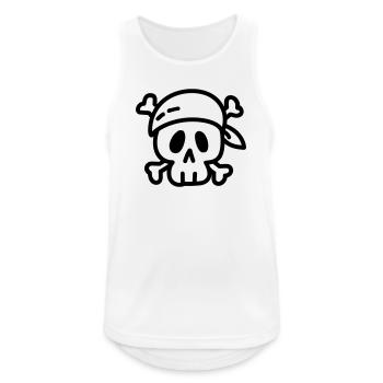 pirate - Men's Breathable Tank Top - white - Front - Nick (188cm)