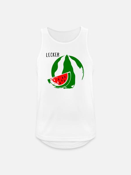 Melone - Männer Tank Top atmungsaktiv - Weiß