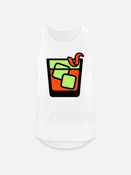 Whiskey Glass Icon - Men's Breathable Tank Top - white