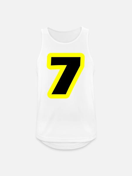 7 Symbole numérique - Débardeur respirant Homme - blanc
