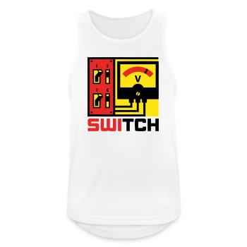 Electrical Box Switch Panel Graphic - Men's Breathable Tank Top - white - Front - Nick (188cm)