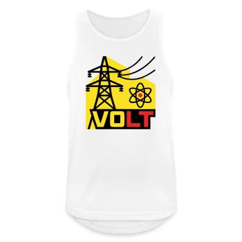 High Voltage Volt Logo - Débardeur respirant Homme - blanc - Devant - Nick (188cm)
