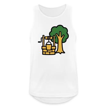 Draw Fountain Village Logo - Men's Breathable Tank Top - white - Front - Nick (188cm)
