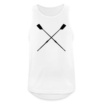 Crossed Rowing Blades - Men's Breathable Tank Top - white - Front - Nick (188cm)