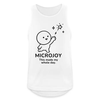 Microjoy – This Made My Whole Day | Happy Mood - Männer Tank Top atmungsaktiv - Weiß - Vorne - Nick (188cm)