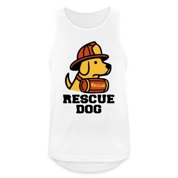Logo du chien de secours des chiens de pompiers - Débardeur respirant Homme - blanc - Devant - Nick (188cm)