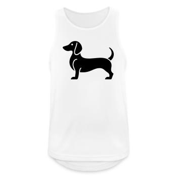 dachshund - Men's Breathable Tank Top - white - Front - Nick (188cm)