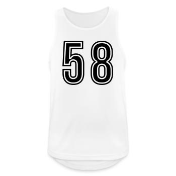 58 Number Symbol - Men's Breathable Tank Top - white - Front - Nick (188cm)