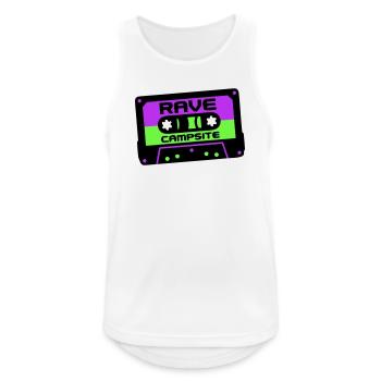 Rave Cassette Festival Logo - Men's Breathable Tank Top - white - Front - Nick (188cm)