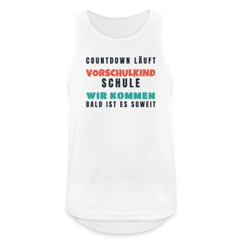 Vorschulkind Countdown Schule wir kommen 2026 - Männer Tank Top atmungsaktiv - Weiß - Vorne - Nick (188cm)