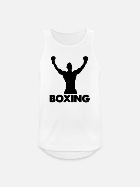 Boxing - Männer Tank Top atmungsaktiv - Weiß