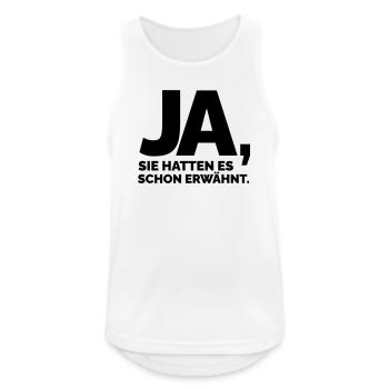 schon erwähnt  - Männer Tank Top atmungsaktiv - Weiß - Vorne - Nick (188cm)
