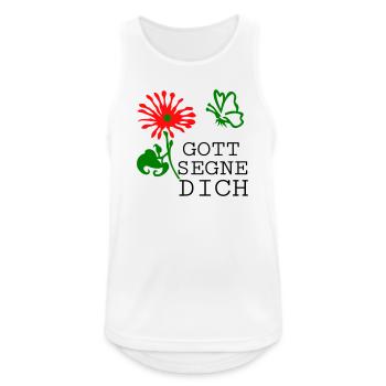 Konfirmation  - Männer Tank Top atmungsaktiv - Weiß - Vorne - Nick (188cm)