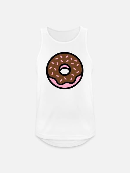 Donut Chocolate Sprinkles Icon - Men's Breathable Tank Top - white