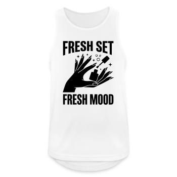 Fresh Set Fresh Mood Nail Design Nails Manicure - Men's Breathable Tank Top - white - Front - Nick (188cm)