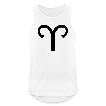 Sternzeichen Widder - Männer Tank Top atmungsaktiv - Weiß - Vorne - Nick (188cm)