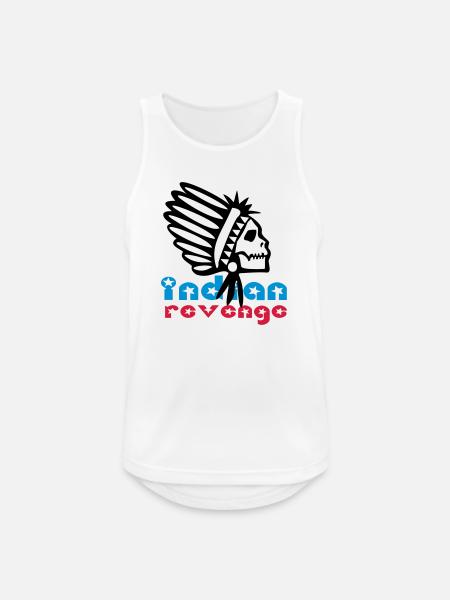 Indian Skull Revenge - Männer Tank Top atmungsaktiv - Weiß