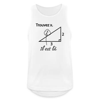 Finden x - Männer Tank Top atmungsaktiv - Weiß - Vorne - Nick (188cm)