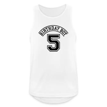 Geburtstagskind 5 Jahre - Männer Tank Top atmungsaktiv - Weiß - Vorne - Nick (188cm)