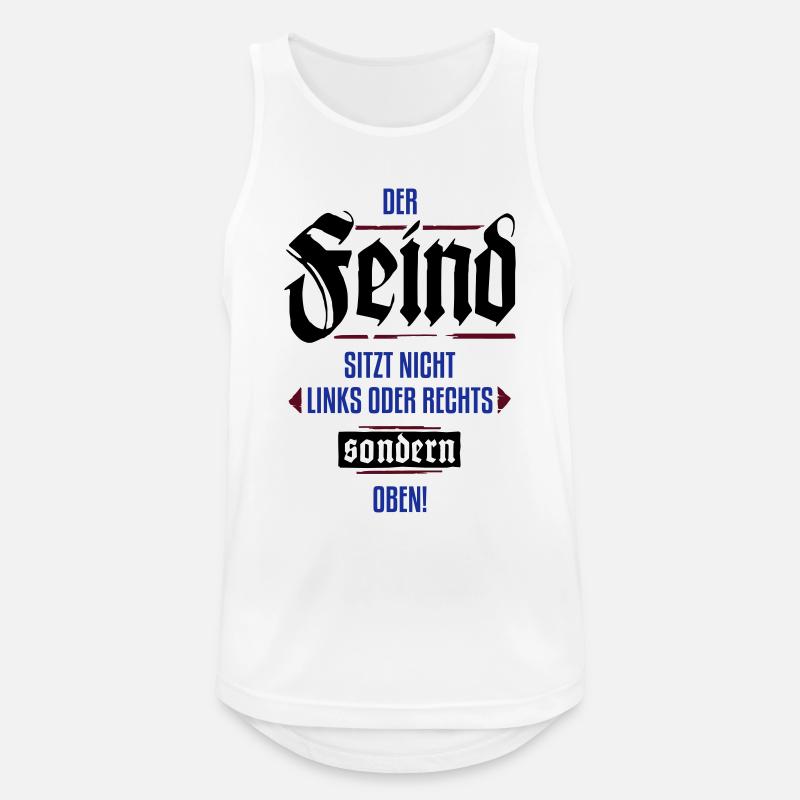 Nicht links oder rechtes - Männer Tank Top atmungsaktiv - Weiß