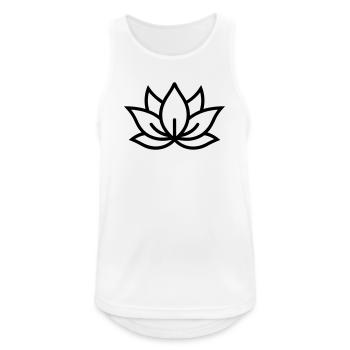 fleur de lotus - Débardeur respirant Homme - blanc - Devant - Nick (188cm)