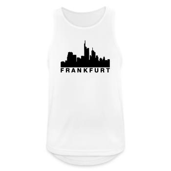Frankfurter Skyline Frankfurt - Männer Tank Top atmungsaktiv - Weiß - Vorne - Nick (188cm)