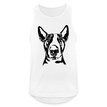 BULL TERRIER - BULL TERRIER chien chiens Wilsigns - Débardeur respirant Homme - blanc - Devant - Nick (188cm)