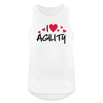 agility - Männer Tank Top atmungsaktiv - Weiß - Vorne - Nick (188cm)