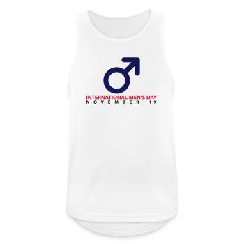 International Men's Day - Men's Breathable Tank Top - white - Front - Nick (188cm)