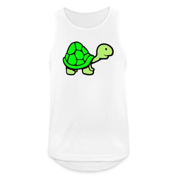 Schildkröte langer Hals lächelt glücklich lustig - Männer Tank Top atmungsaktiv - Weiß - Vorne - Nick (188cm)