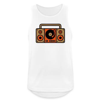 Retro Boombox Ghetto Blaster 80s - Men's Breathable Tank Top - white - Front - Nick (188cm)