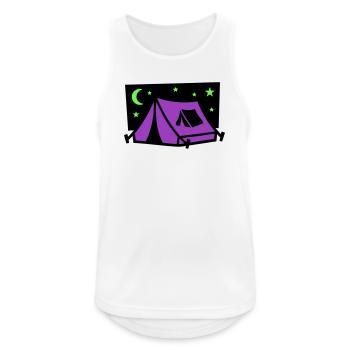 Festival Tent Night Logo - Men's Breathable Tank Top - white - Front - Nick (188cm)