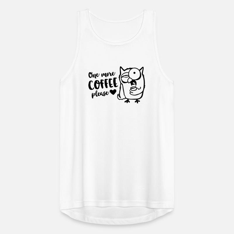Der frühe Vogel / Eule braucht einen Kaffee Männer Tank Top atmungsaktiv