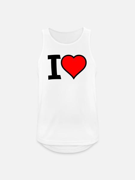 i heart - Men's Breathable Tank Top - white