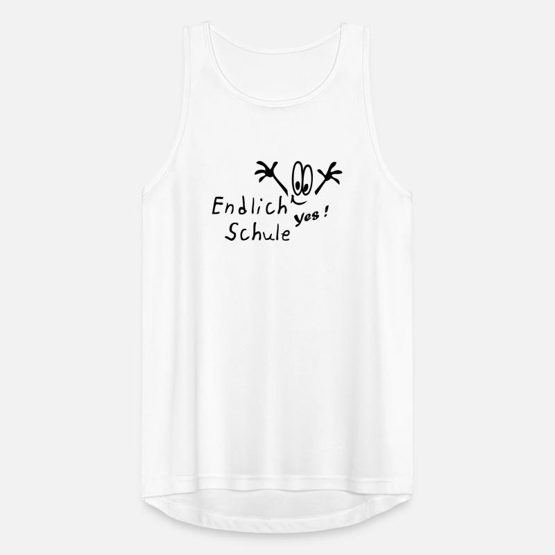 Schule, Schulanfang, Einschulung, Comic Männer Tank Top atmungsaktiv