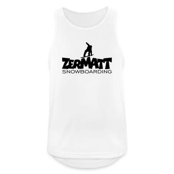 Zermatt Snowboarding - Débardeur respirant Homme - blanc - Devant - Nick (188cm)