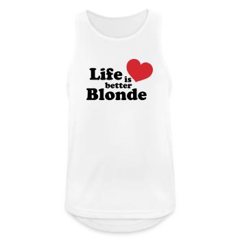 Blonde Life - Männer Tank Top atmungsaktiv - Weiß - Vorne - Nick (188cm)