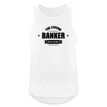 Banker - Männer Tank Top atmungsaktiv - Weiß - Vorne - Nick (188cm)