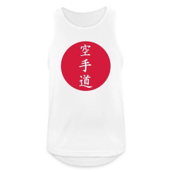 Karate - Männer Tank Top atmungsaktiv - Weiß - Vorne - Nick (188cm)