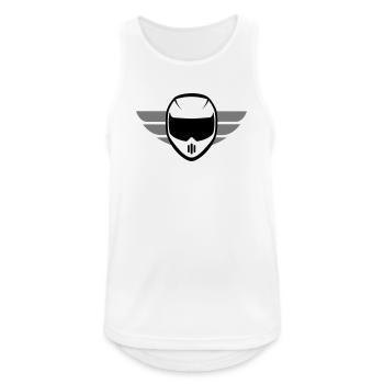 Casque de moto de sport avec des ailes - Débardeur respirant Homme - blanc - Devant - Nick (188cm)